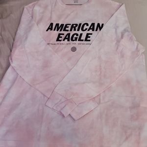 Pink Tie-Dye American Eagle long sleeve T-Shirt